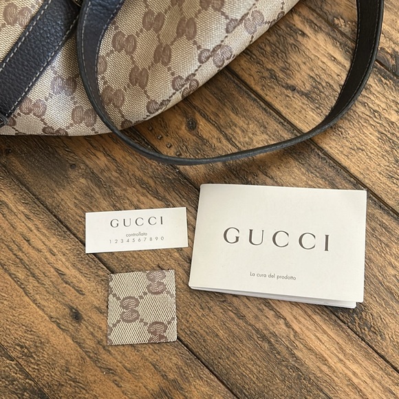 Authentic Gucci medium, Abbey coated canvas, shoulder bag, beige - Picture 10 of 12